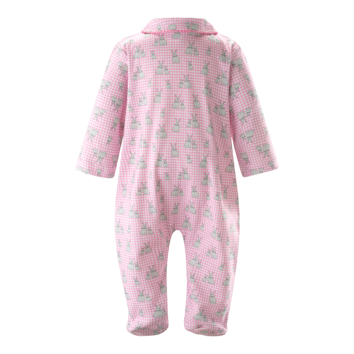 Pink Gingham Bunny Footie Rachel Riley US