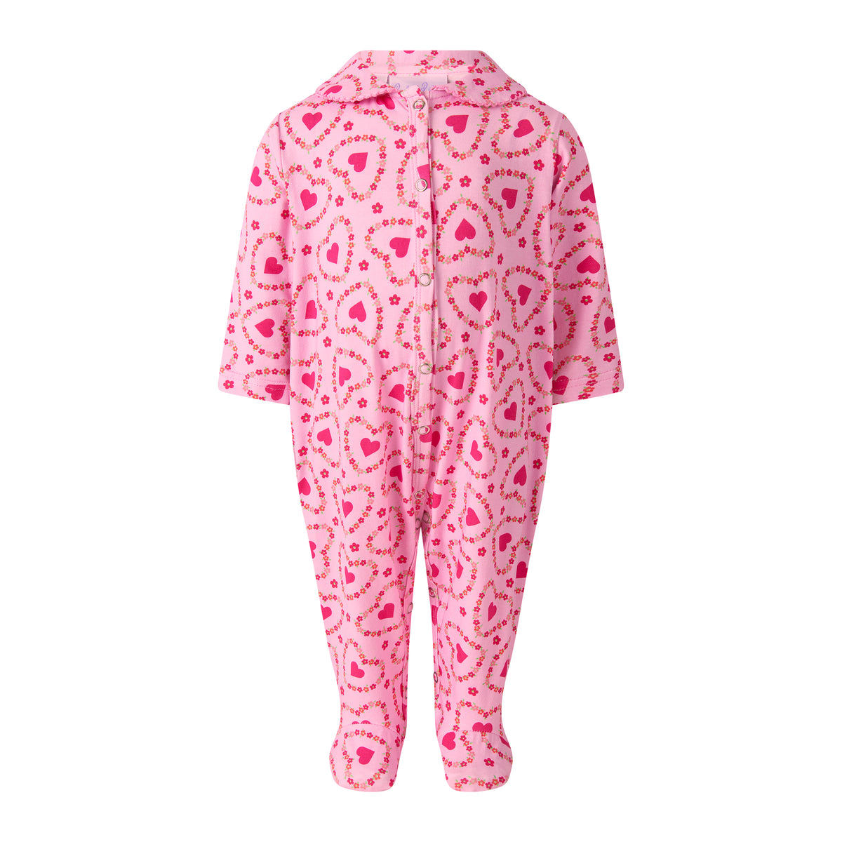 Floral Heart Footie