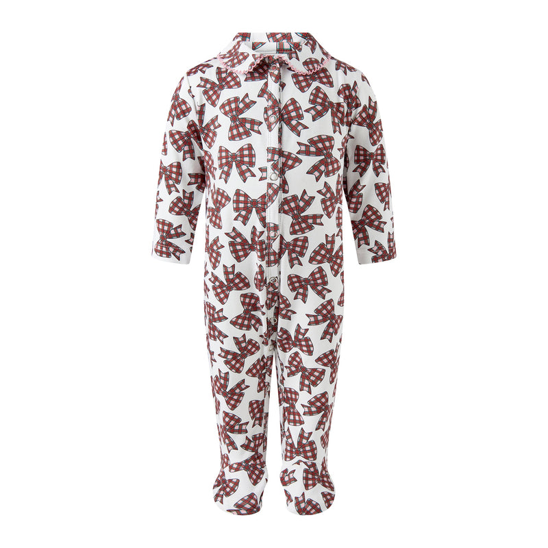 Tartan Bows Babygro Rachel Riley US