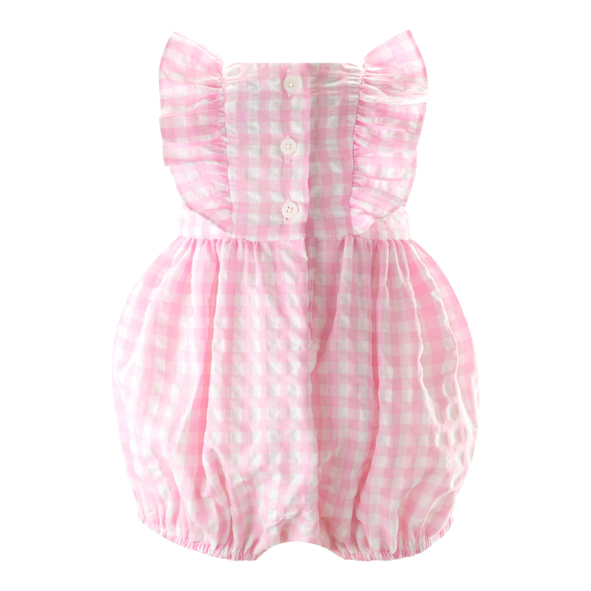 Check Ruffle Babysuit Rachel Riley US