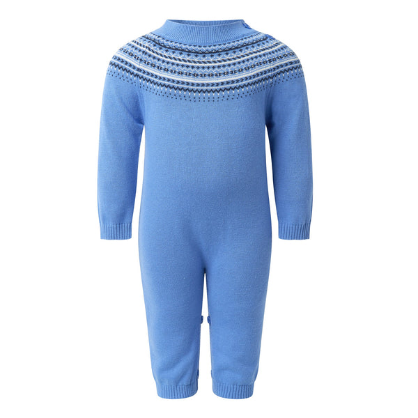 Blue Fairisle Playsuit Rachel Riley US