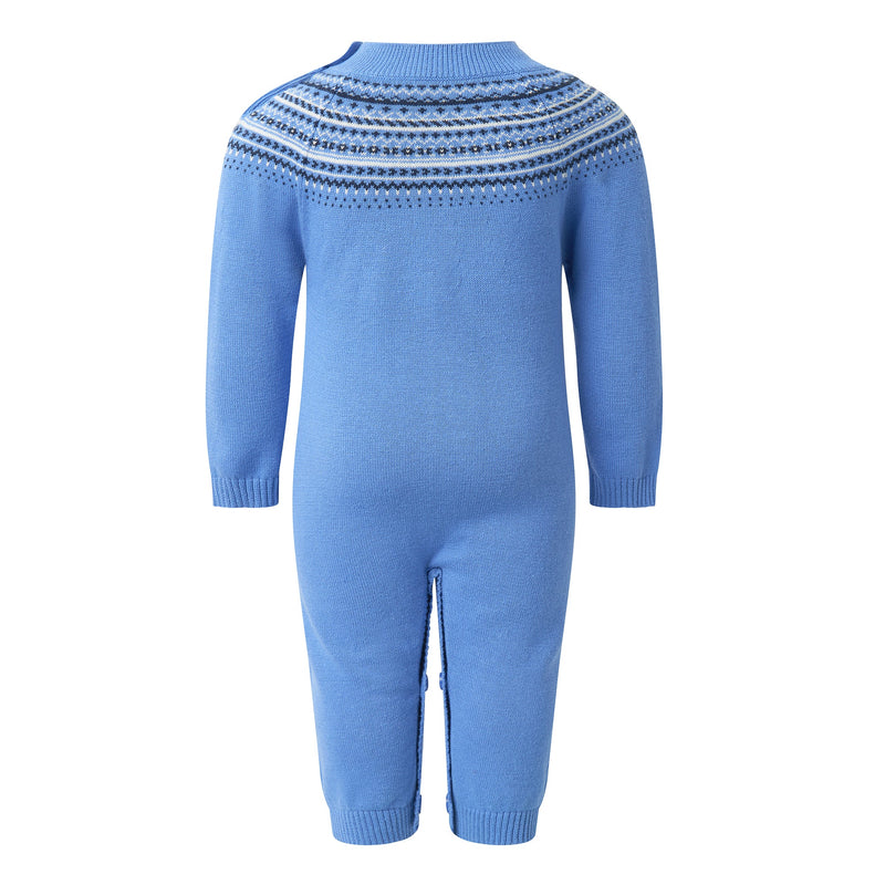 Blue Fairisle Playsuit Rachel Riley US