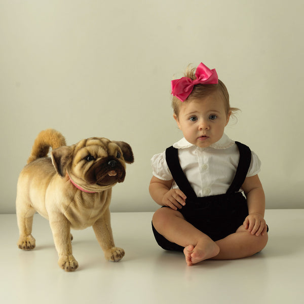 Eloise Infant Silk Velvet Romper Set