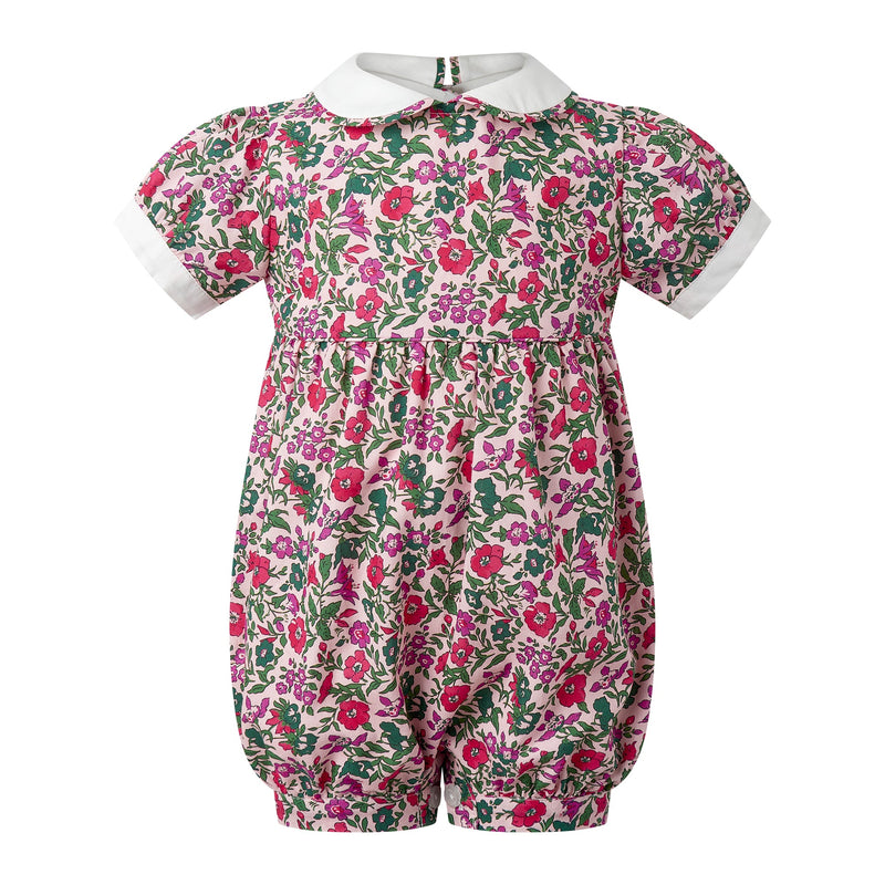 Pink Floral Babysuit
