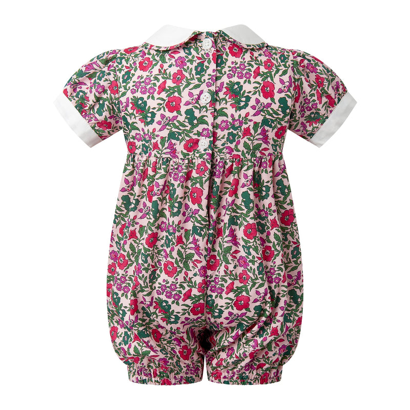 Pink Floral Babysuit