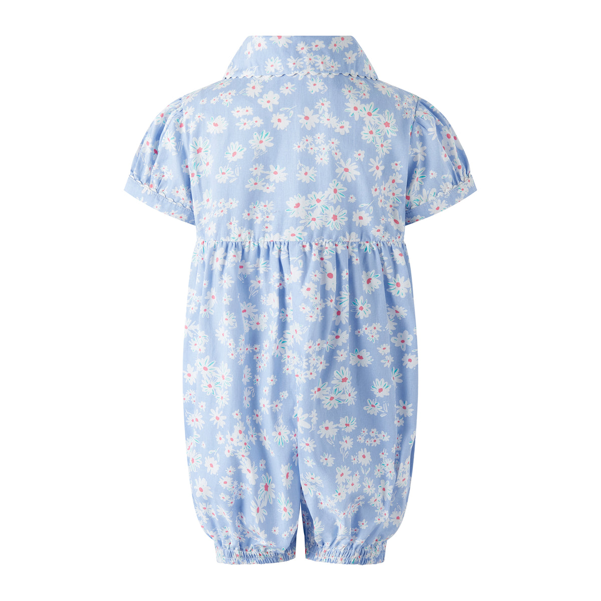 Blue Daisy Button-Front Babysuit Rachel Riley US