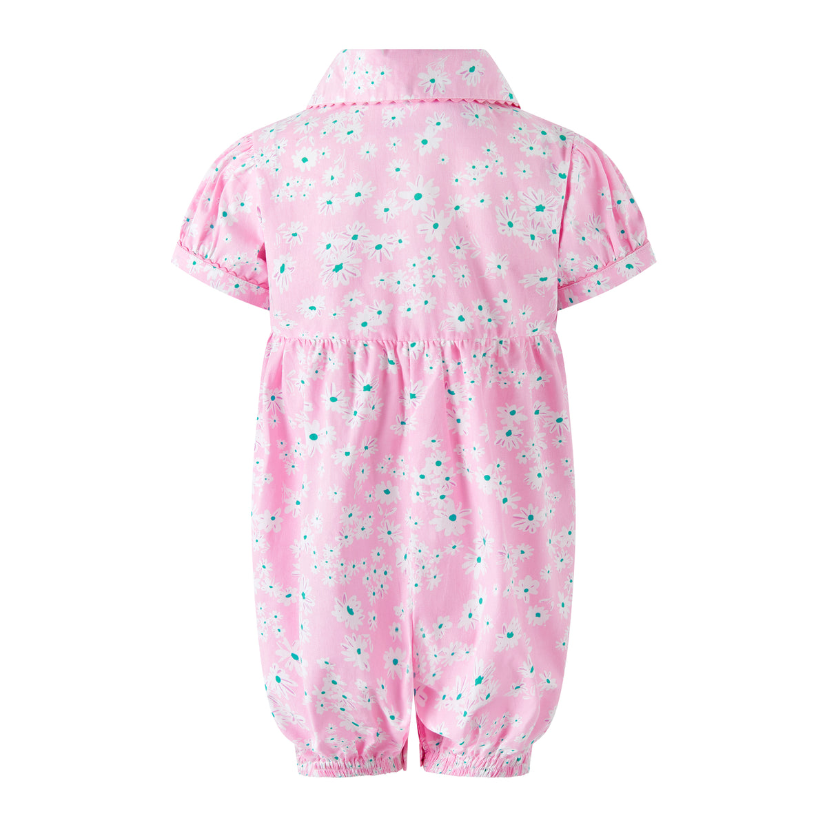 Pink Daisy Button-Front Babysuit Rachel Riley US