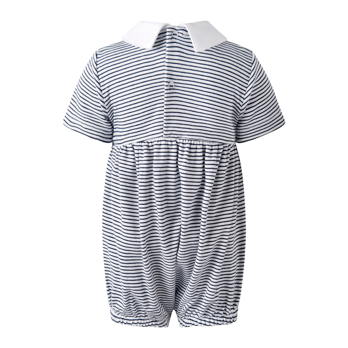 Pima Stripe Smocked Bubble