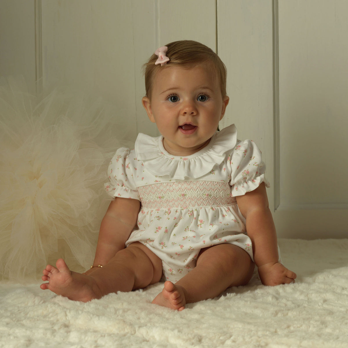 Pima Floral Smocked Bubble Rachel Riley US