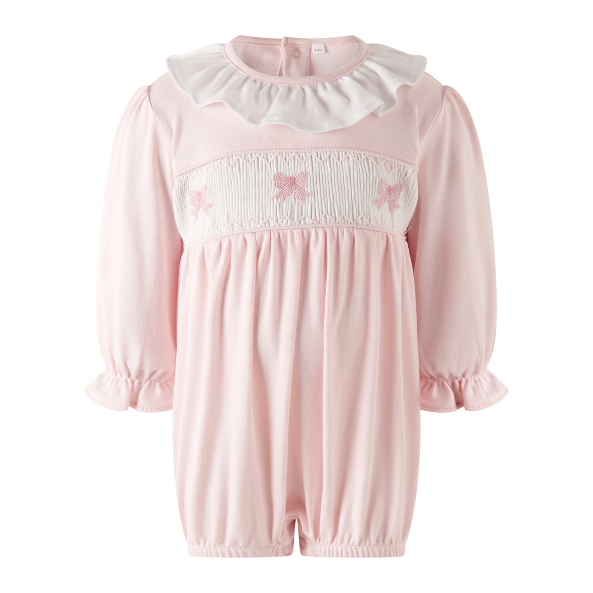 Pima Bow Smocked Babysuit