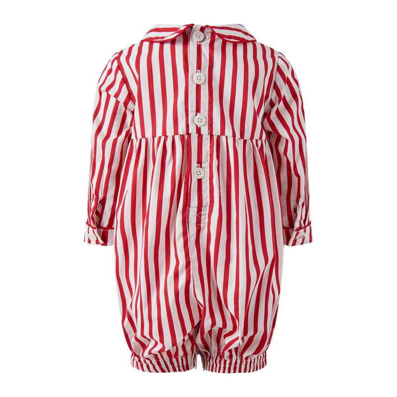 Candy Cane Smocked Babysuit Rachel Riley US