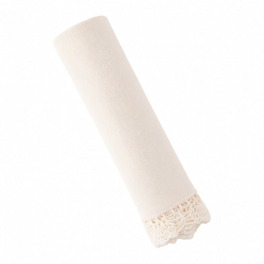 Pima Ivory Crochet Blanket