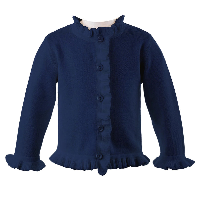 Baby Navy Frill Cardigan