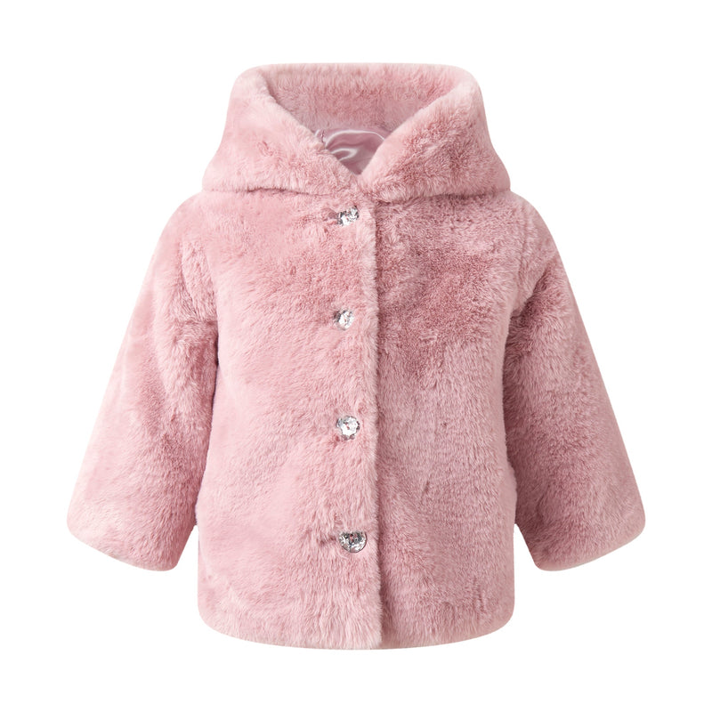 Pink Faux Fur Jacket Rachel Riley US