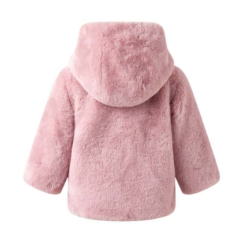 Pink Faux Fur Jacket Rachel Riley US