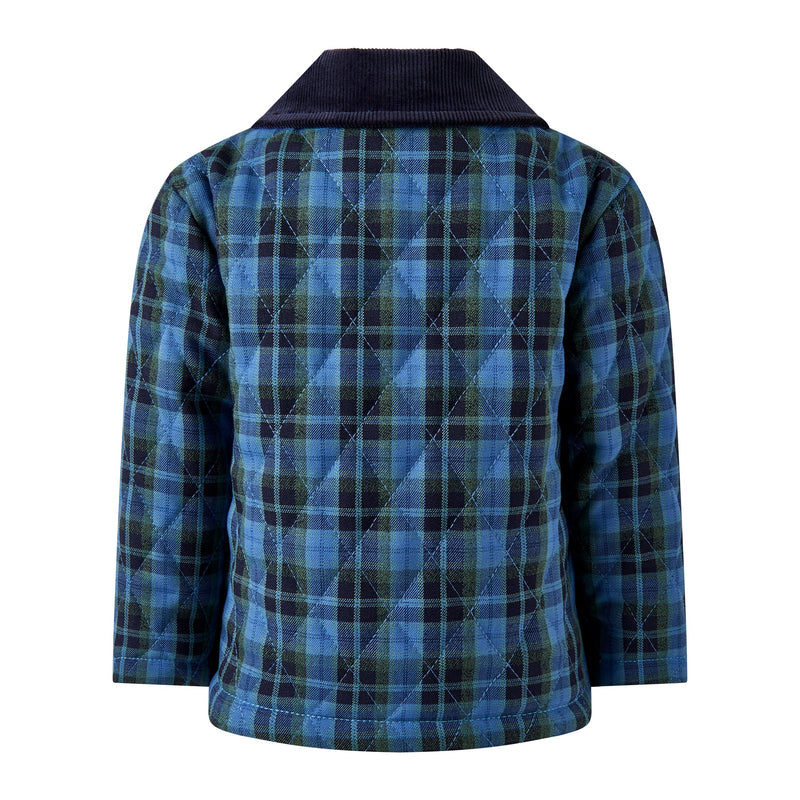 Navy Check Quilted Jacket Rachel Riley US