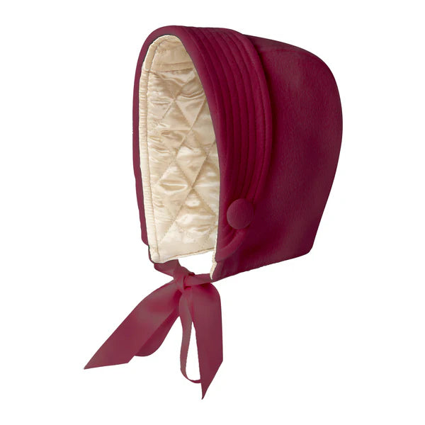 Burgundy Double Breasted Coat and Bonnet Rachel Riley US