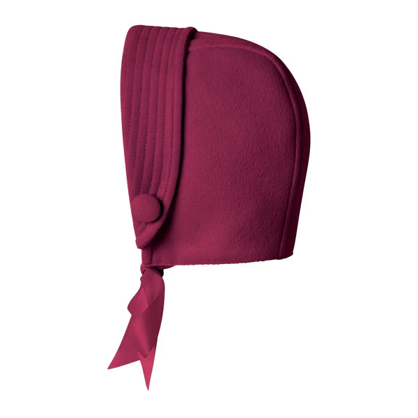 Burgundy Double Breasted Coat and Bonnet Rachel Riley US