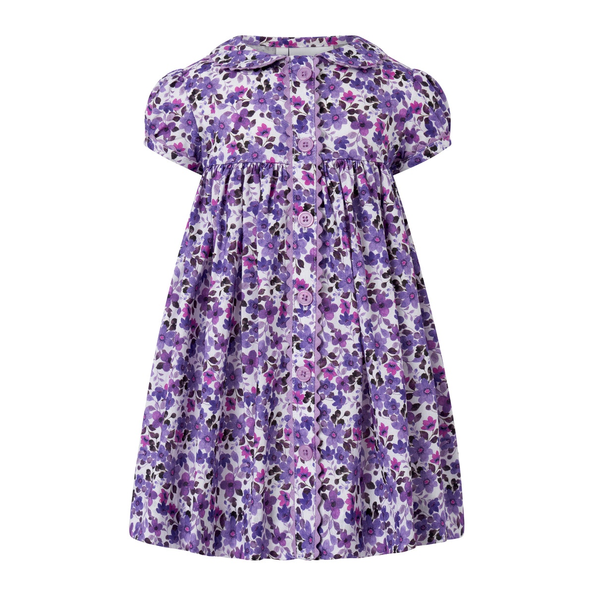 Violet Button-Front Dress & Bloomers