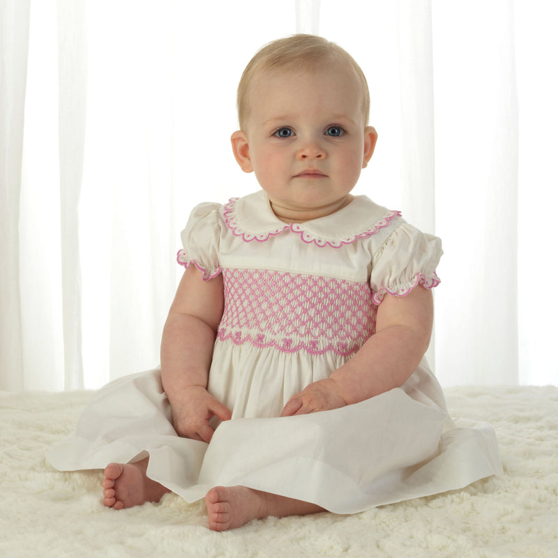 Bow Scalloped Smocked Dress Bow Scalloped Smocked Dress