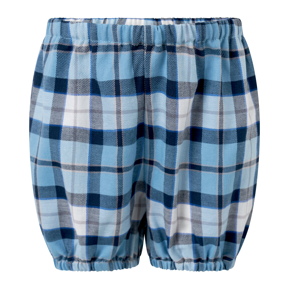 Blue Check Smocked Dress & Bloomers