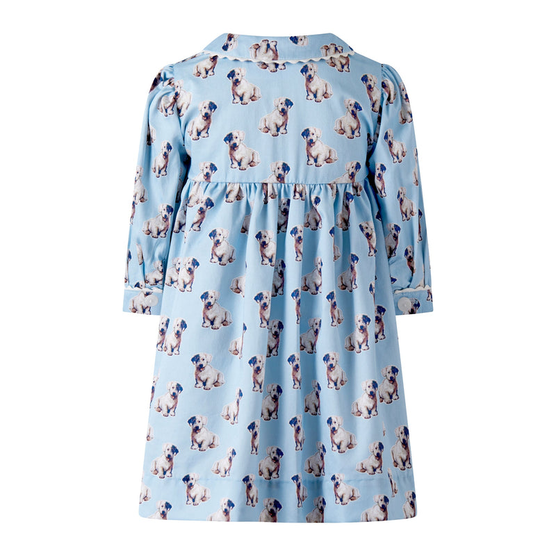 Puppy Button-Front Dress & Bloomers Rachel Riley US