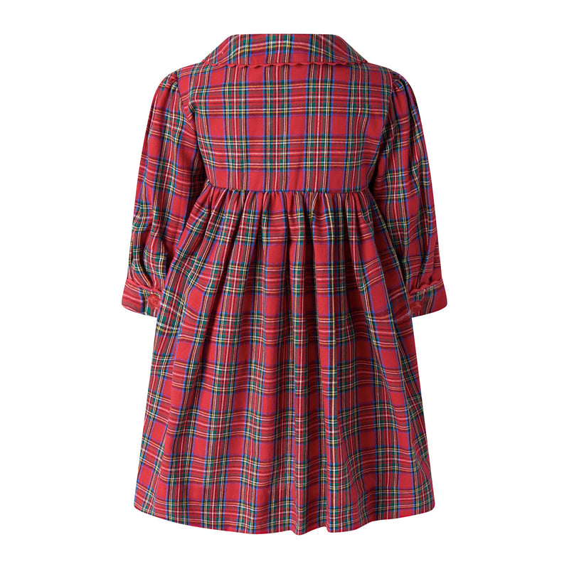 Red Tartan Button-front Dress & Bloomers Rachel Riley US
