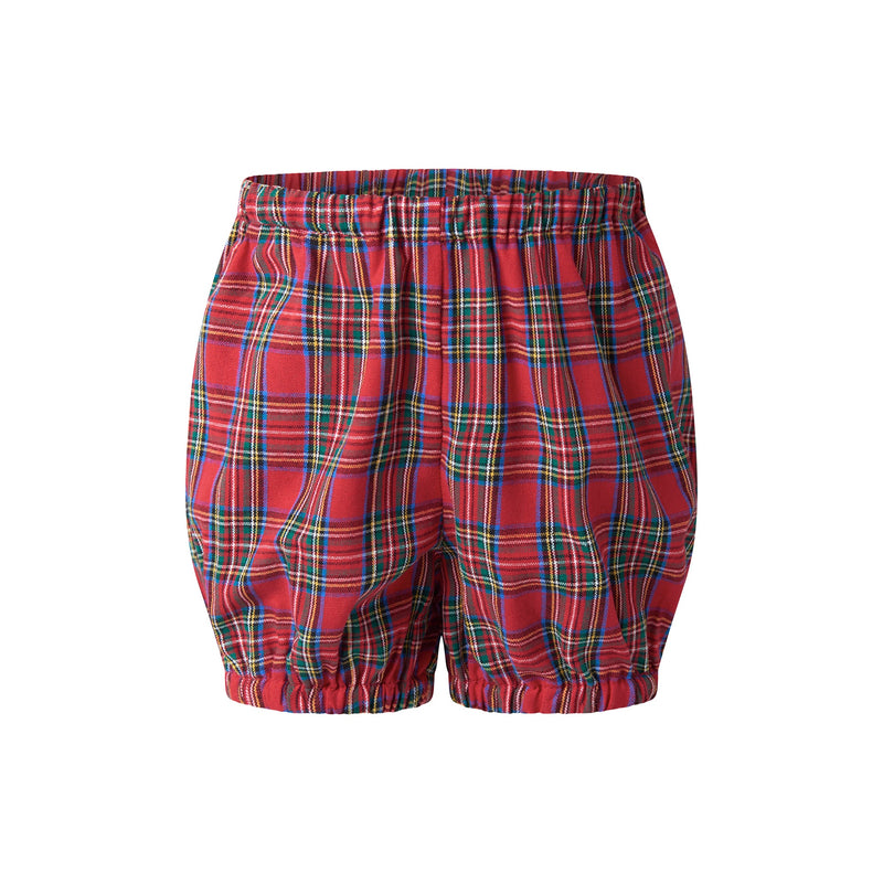 Red Tartan Button-front Dress & Bloomers Rachel Riley US