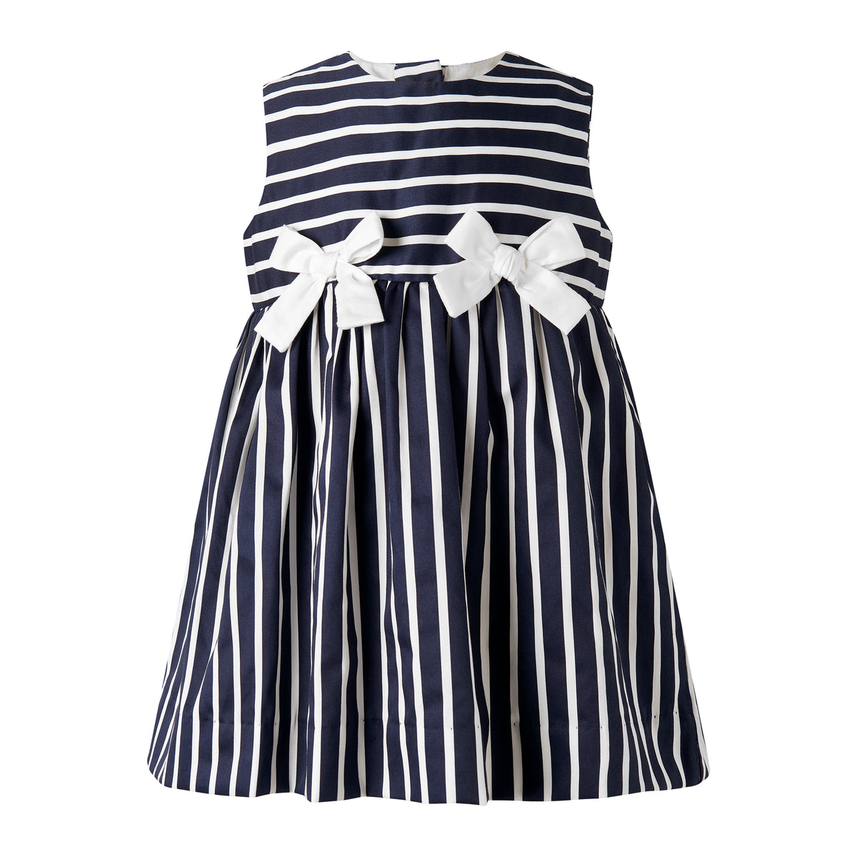 Navy Stripe Bow Dress & Bloomers Rachel Riley US