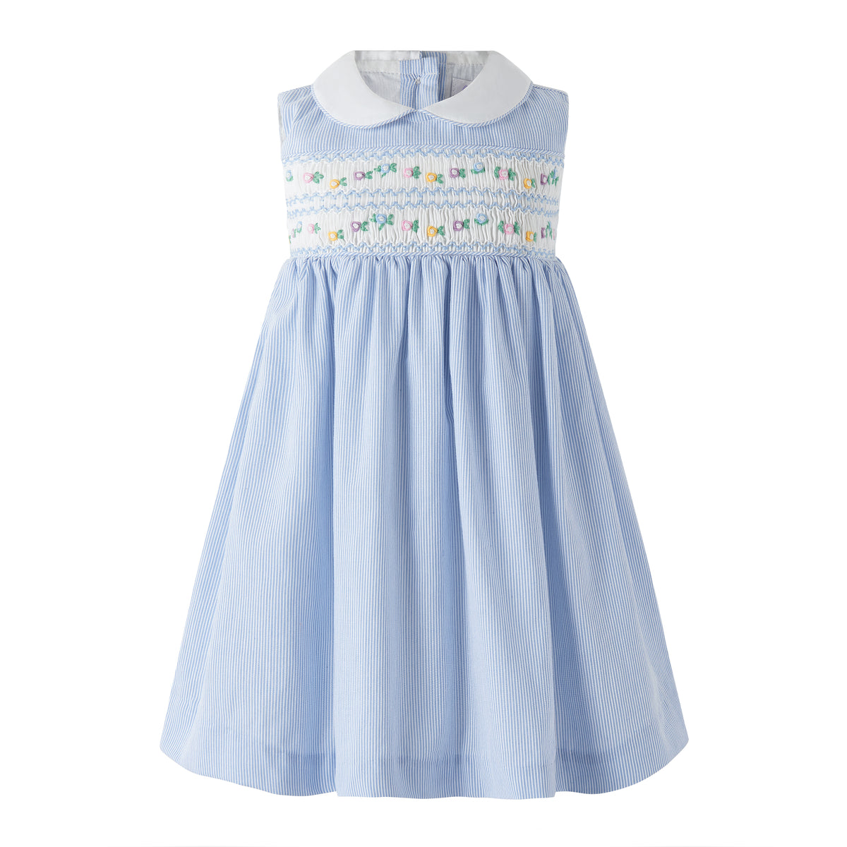 Blue Stripe Smocked Dress and Bloomers Rachel Riley US