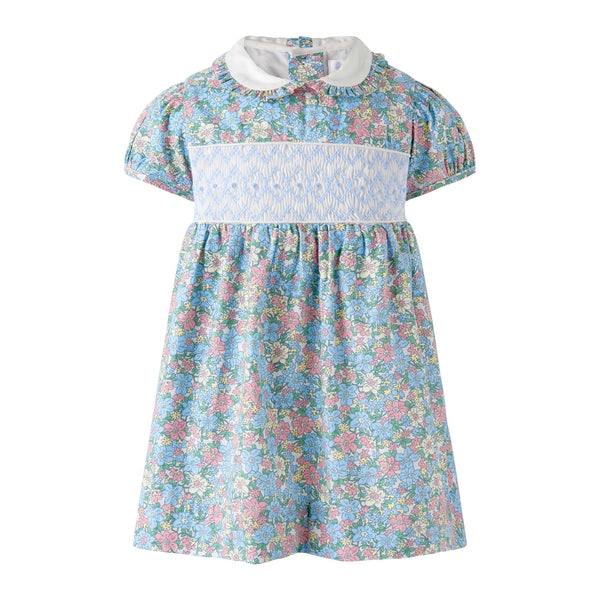 Floral Geometric Smocked Dress & Bloomers Rachel Riley US