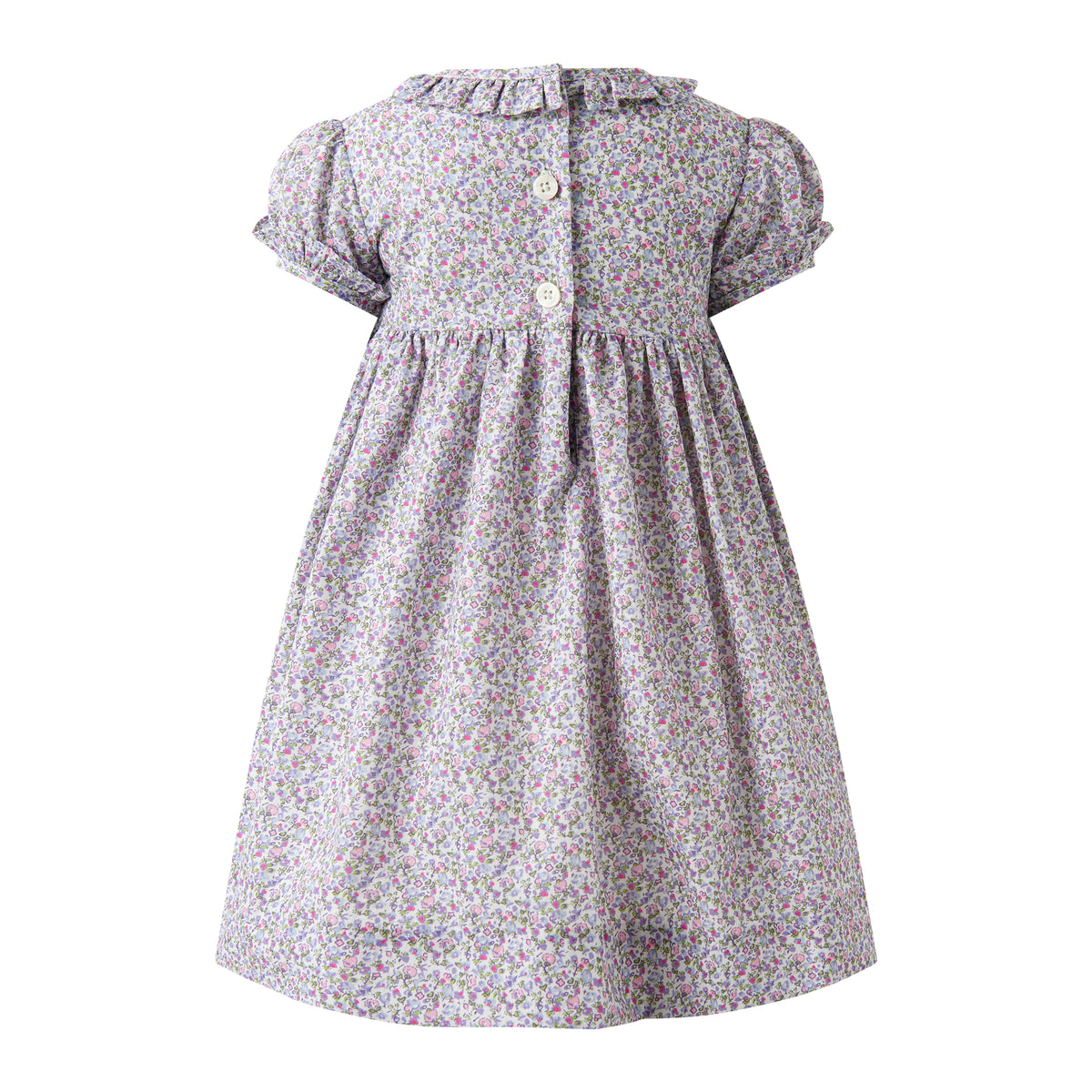 Lavender Frill Collar Smocked Dress & Bloomers