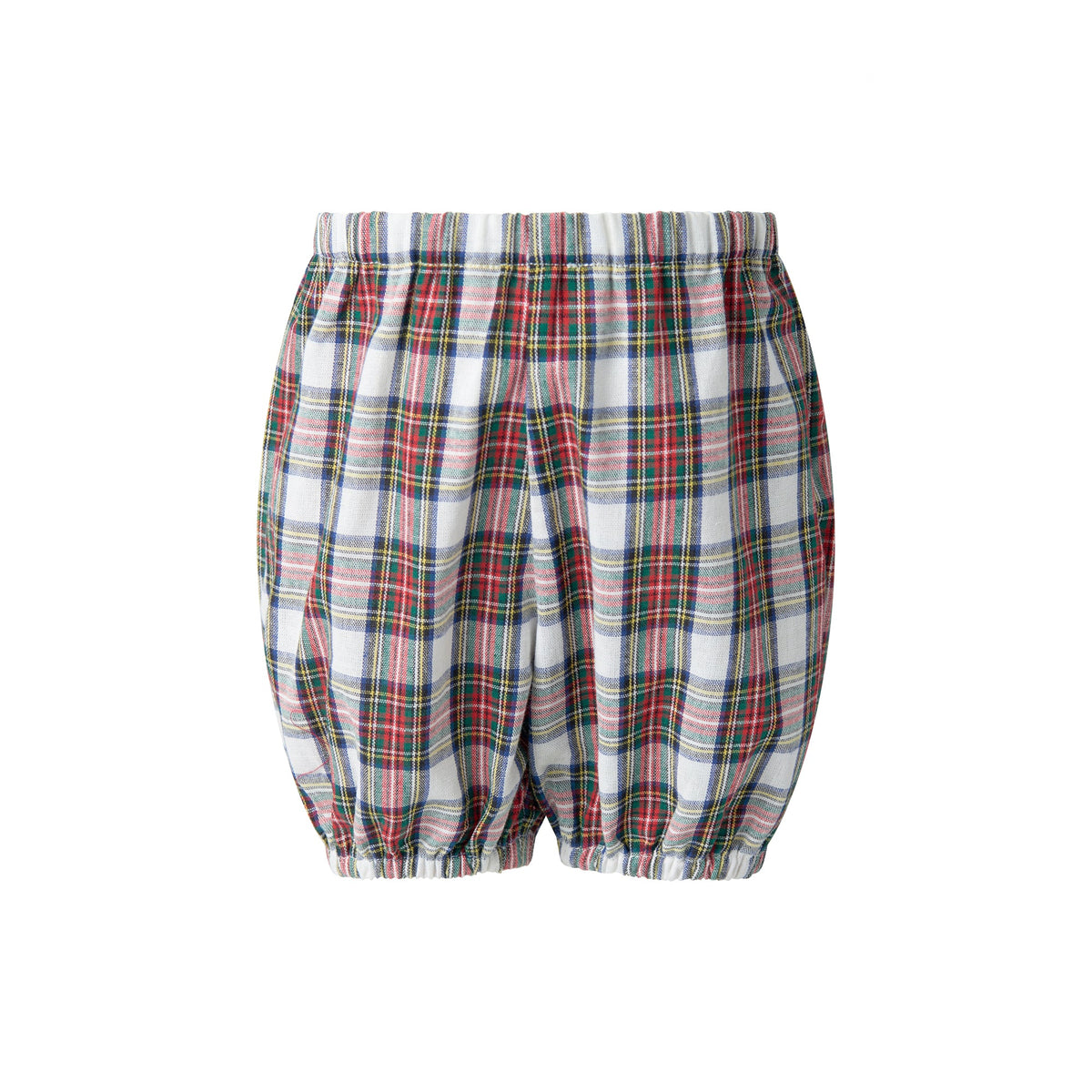 Ivory Tartan Frill Front Dress & Bloomers
