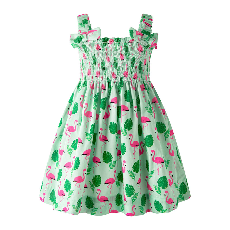 Green Flamingo Sundress & Bloomers 24m