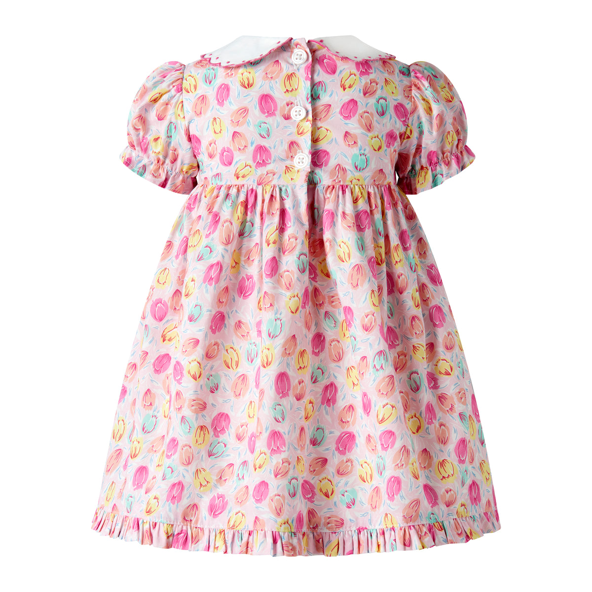 Pink Scalloped Collar Tulip Dress and Bloomers Rachel Riley US