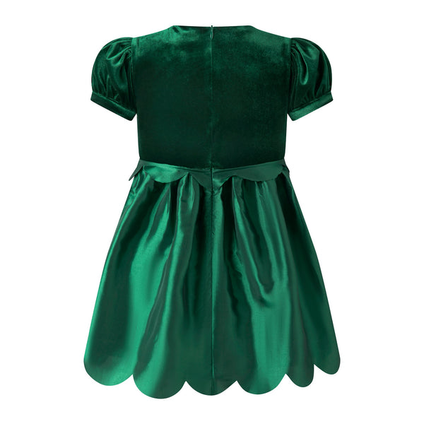 Taffeta Scalloped Dress