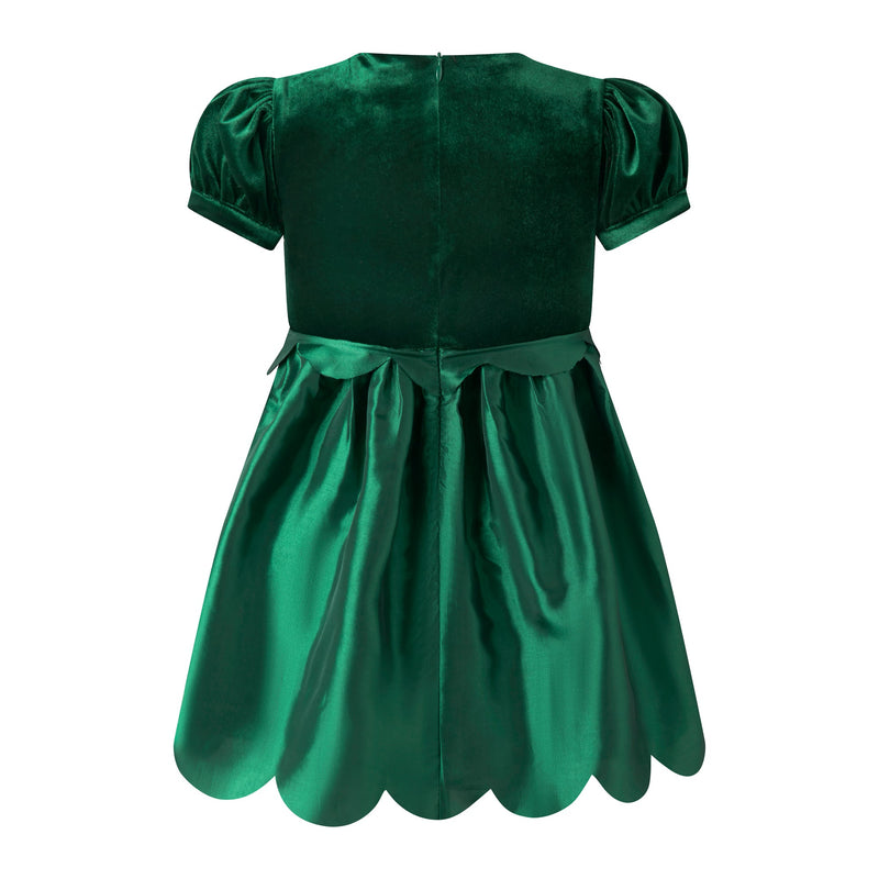 Taffeta Scalloped Dress