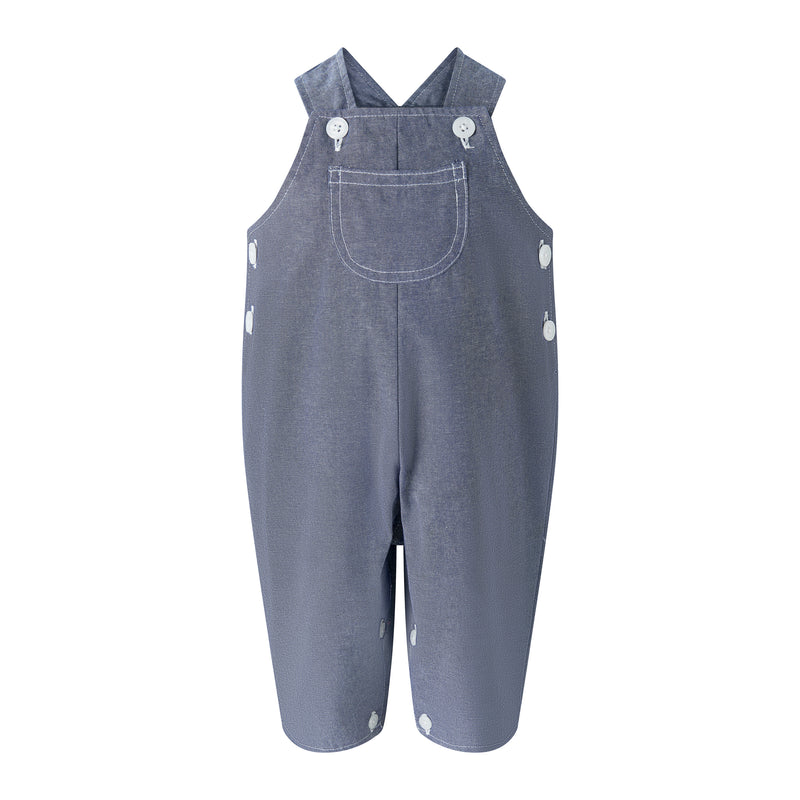 Chambray Long Sleeve Overall Set