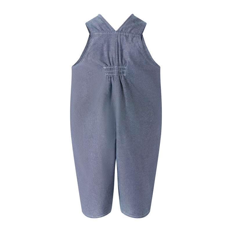 Chambray Long Sleeve Overall Set