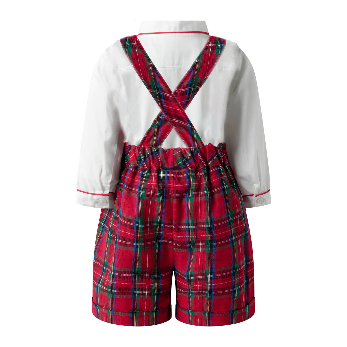 Tartan Dungarees & Shirt Set Rachel Riley US