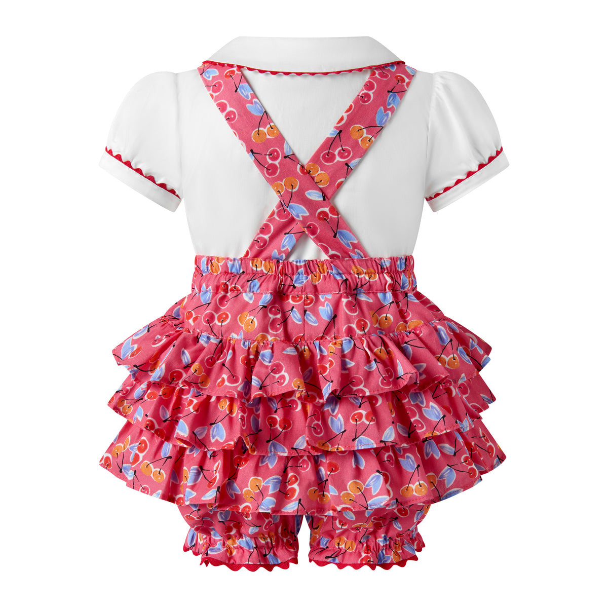 Cherry Dungaree and Blouse Set Rachel Riley US