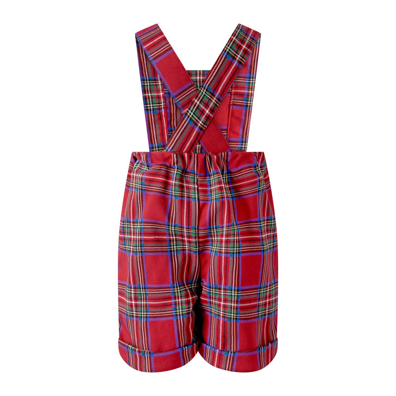 Christmas Tree Smocked Dungarees