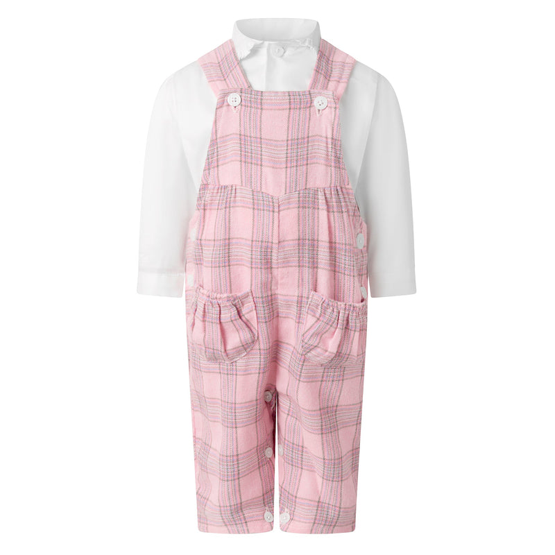 Check Overalls & Blouse Set Rachel Riley US