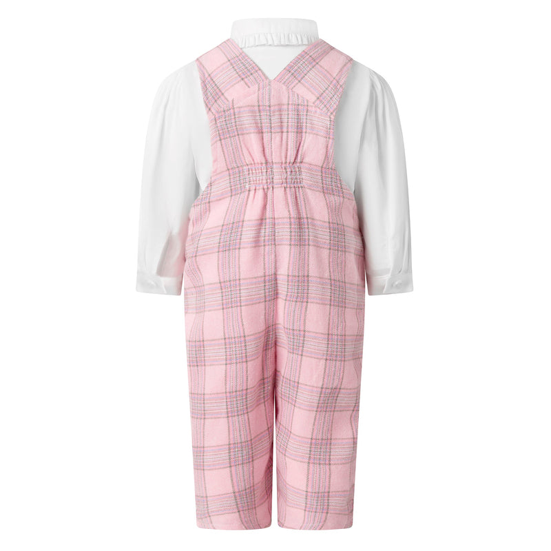Check Overalls & Blouse Set Rachel Riley US