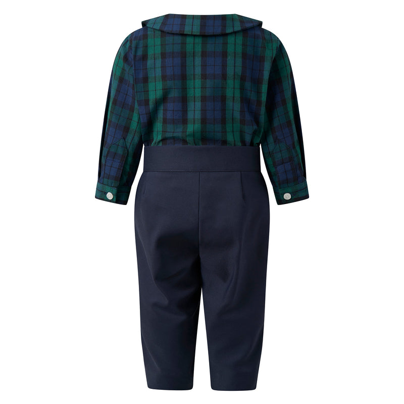 Blackwatch Plaid Shirt & Trousers Set Rachel Riley US