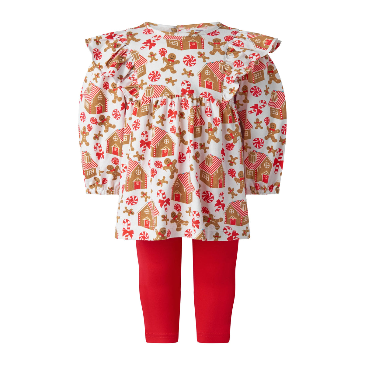 Gingerbread Jersey Top & Leggings Set Rachel Riley US