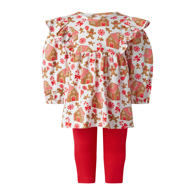 Gingerbread Jersey Top & Leggings Set Rachel Riley US