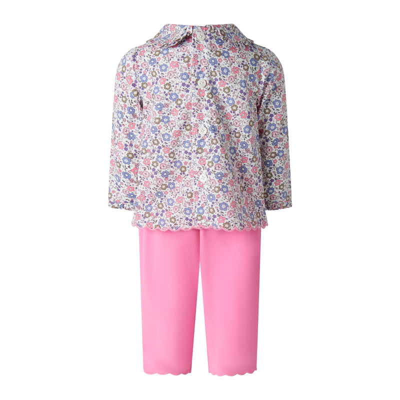 Floral Pull-on Trouser and Top Set