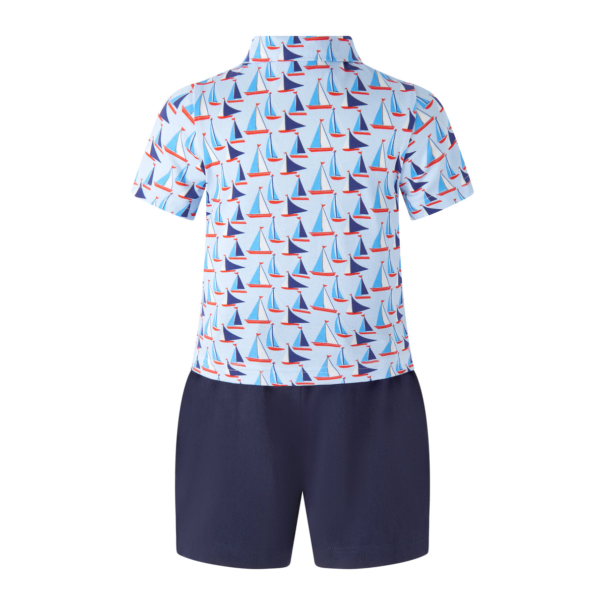Sailboat Polo & Short Set Rachel Riley US