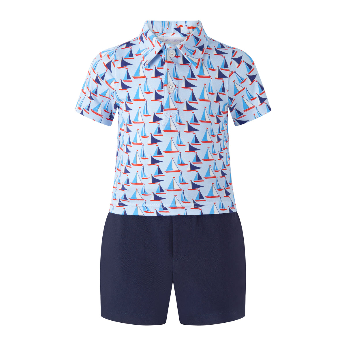 Sailboat Polo & Short Set Rachel Riley US